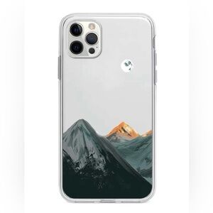 Chybix Mountains Painted Clear Phone 14/13/12/11 Case
